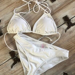 White bikini set